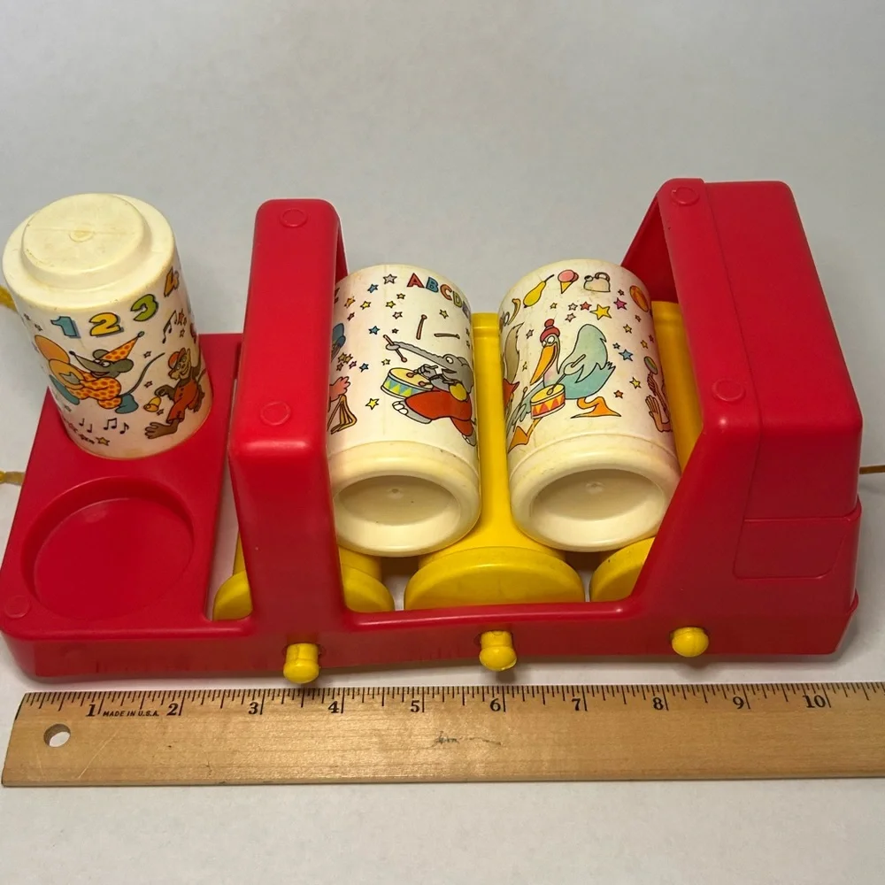 Rhythm Rollers Johnson &‎ Johnson Developmental Toy 1980s Red Truck Vintage
